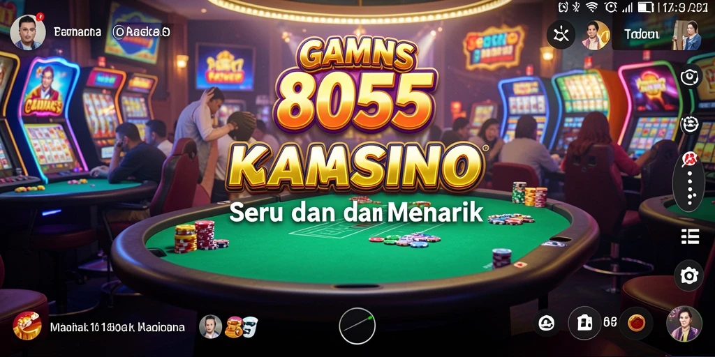 Screenshot gameplay 8055 menampilkan suasana permainan Kasino yang mendebarkan.