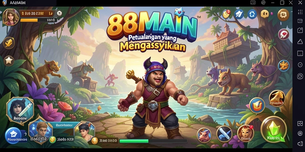 Screenshot gameplay dari <strong>88MAIN</strong> menunjukkan aksi seru dalam petualangan.