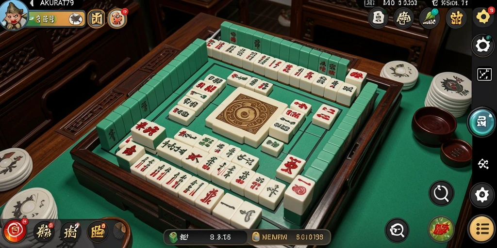 Tangkapan layar AKURAT79 menampilkan sesi permainan Mahjong yang mendebarkan.