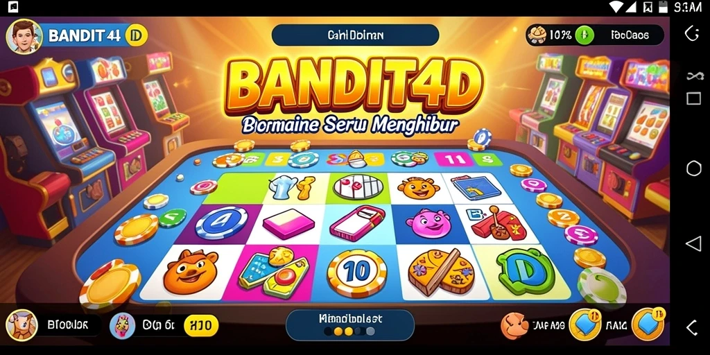 Tampilan gameplay seru di BANDIT4D dengan suasana Bingo yang menyenangkan.