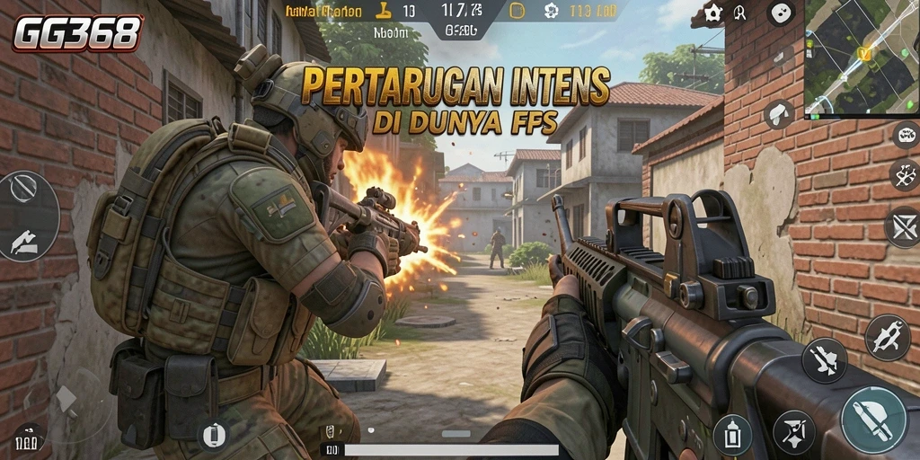 Tangkapan layar yang menunjukkan aksi menembak mendebarkan di GG368.