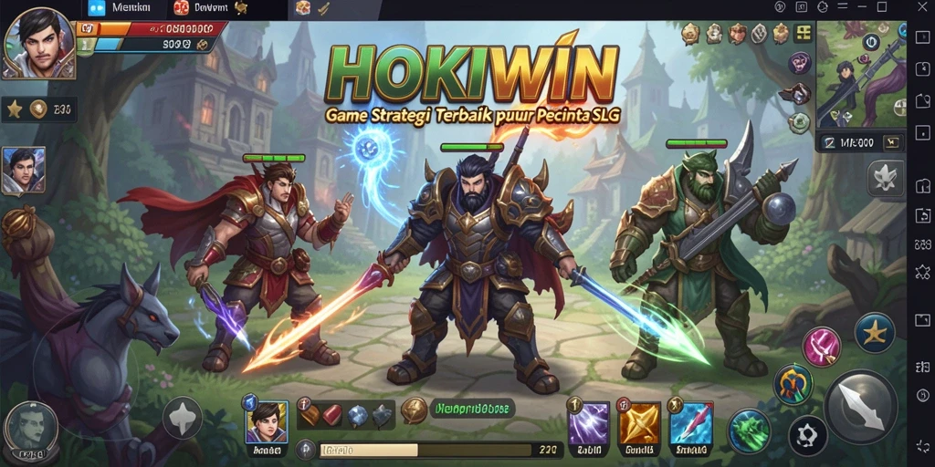 Tampilan gameplay seru HOKIWIN dengan aksi pertempuran strategis.