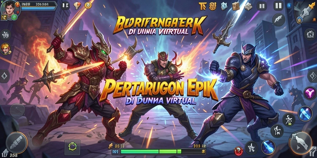 Screenshot menunjukkan gameplay Fighting yang intens dan mengesankan.