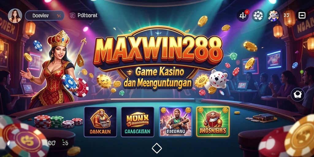 Screenshot gameplay MAXWIN288 yang menampilkan keseruan bermain Kasino.
