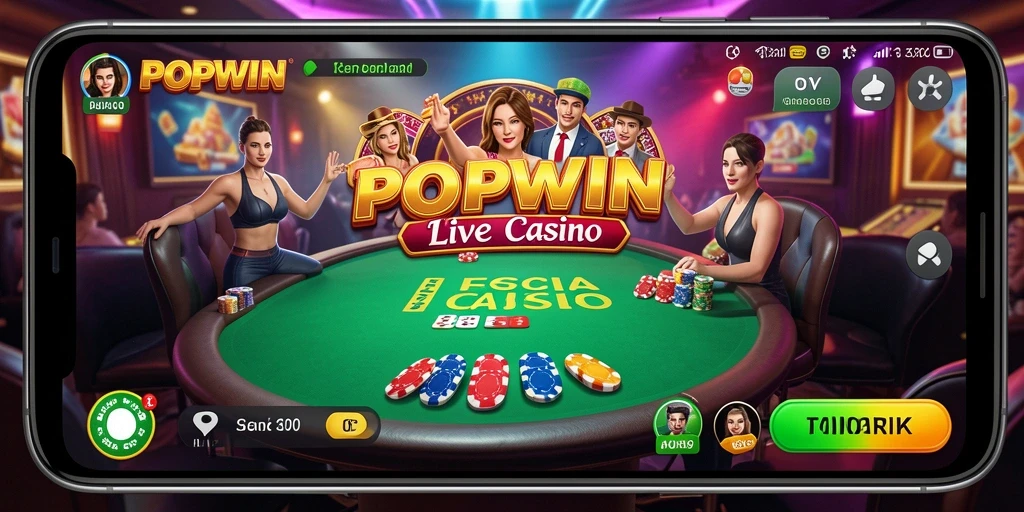Screenshot gameplay Live Casino POPWIN yang seru dan interaktif.