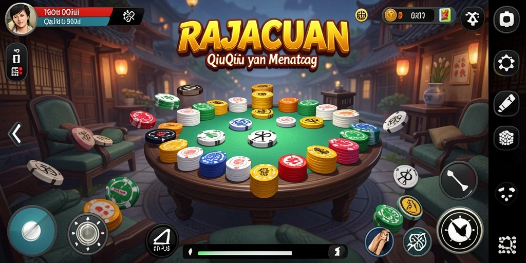 Tampilan utamanya menampilkan gameplay QiuQiu yang seru dan interaktif.