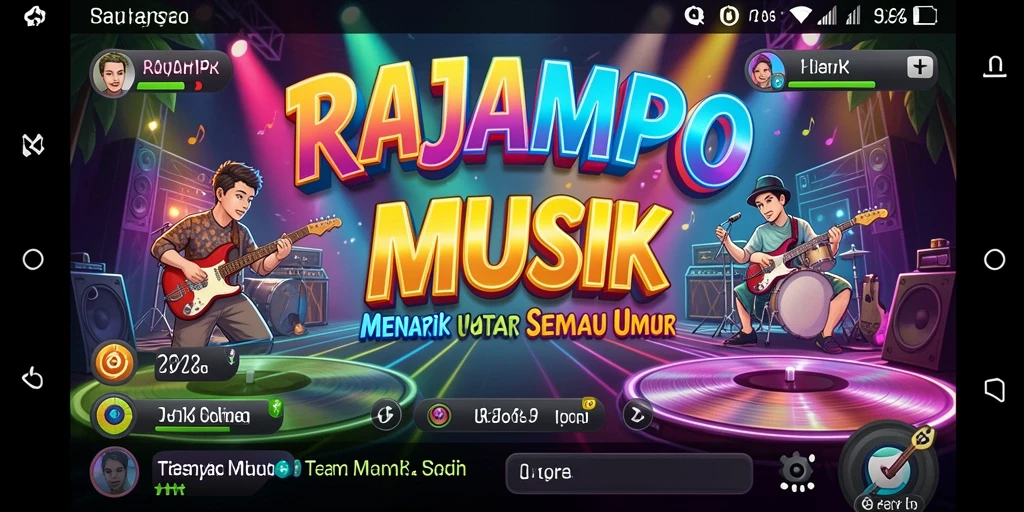 Screenshot utama RAJAMPO menampilkan gameplay seru dan interaktif.