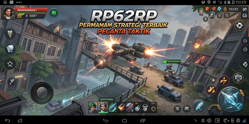Screenshot gameplay RP62RP yang menunjukkan serangan strategis dan unit yang beraksi.