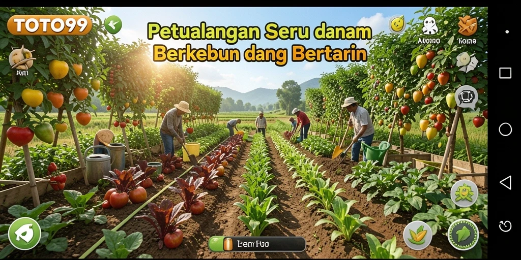 Tampilan utama gameplay TOTO99 yang memikat dengan ladang hijau subur.